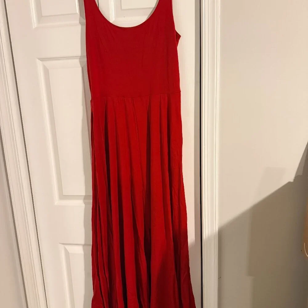 Reformation Allison Knit Midi Dress in Cherry - L - Picture 2 of 4